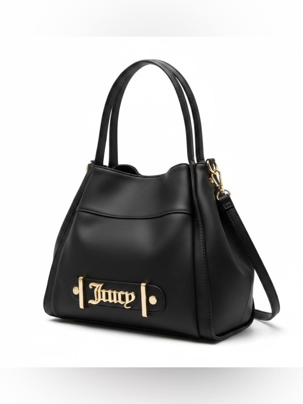 Juicy Couture Black Tote with Gold Logo Plaque